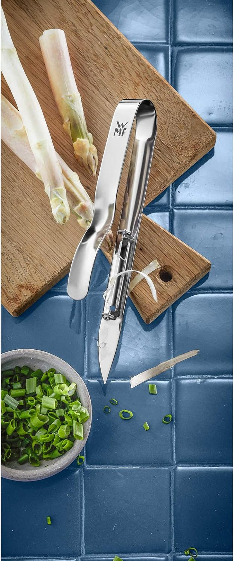 WMF Gourmet Pelapatate per asparagi 17 cm, acciaio inox Cromargan Pelapatate Naty Shop