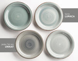 MÄSER 931612 Bel Tempo II Servizio Piatti Vintage per 6, 30 Pezzi, Servizio Combinato in Ceramica Blu Dipinta a Mano, Gres, Smokey Blue