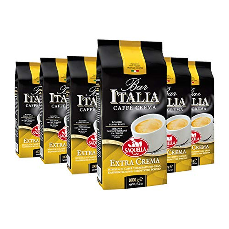 Caffè in grani Caffe Espresso Bar Italia Extra Crema, confezione da 6 (6 x 1 kg)