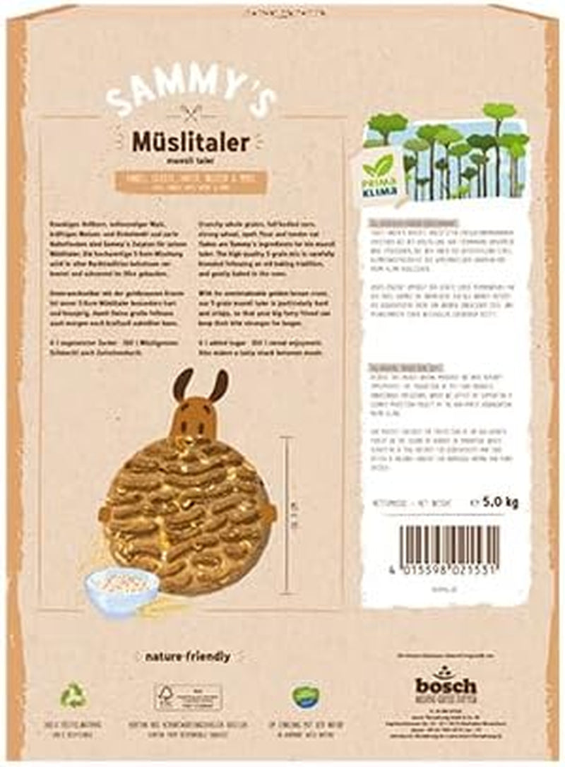 Monete di muesli di Sammy | Snack croccanti al forno per cani | 5 monete di muesli ai cereali per il tuo grande amico peloso (30 kg+) | 1 chilogrammo