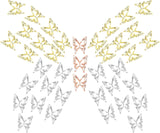 80 pz ciondoli per unghie farfalla 3D farfalla in lega oro argento glitter decorazioni per unghie accessori per gioielli per unghie manicure fai da te per le donne