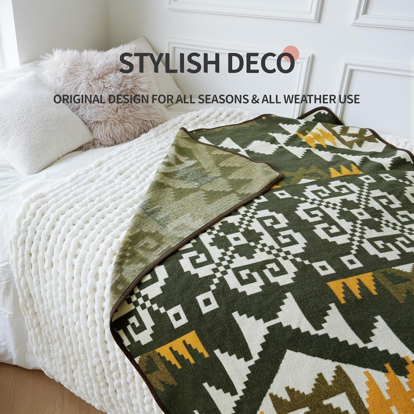 ACUSHLA 200,7X160 Cm, 1,7 Kg, coperta, coperta di lana, calda coperta da viaggio, coperta a maglia, decorativa, coperte per divano, sedia, divano, letto, soggiorno, campeggio, adatta a tutte le stagioni Ww203 Letti e coperte Besuche den ACUSHLA-Store