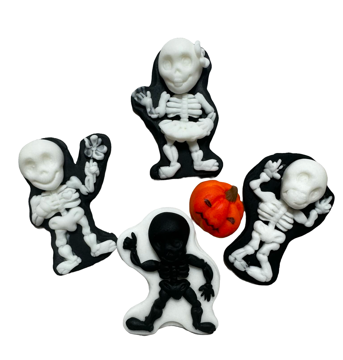 Set 5 decorazioni in zucchero commestibile, Decorazioni Autunnali in Pasta di Zucchero Naty Shop