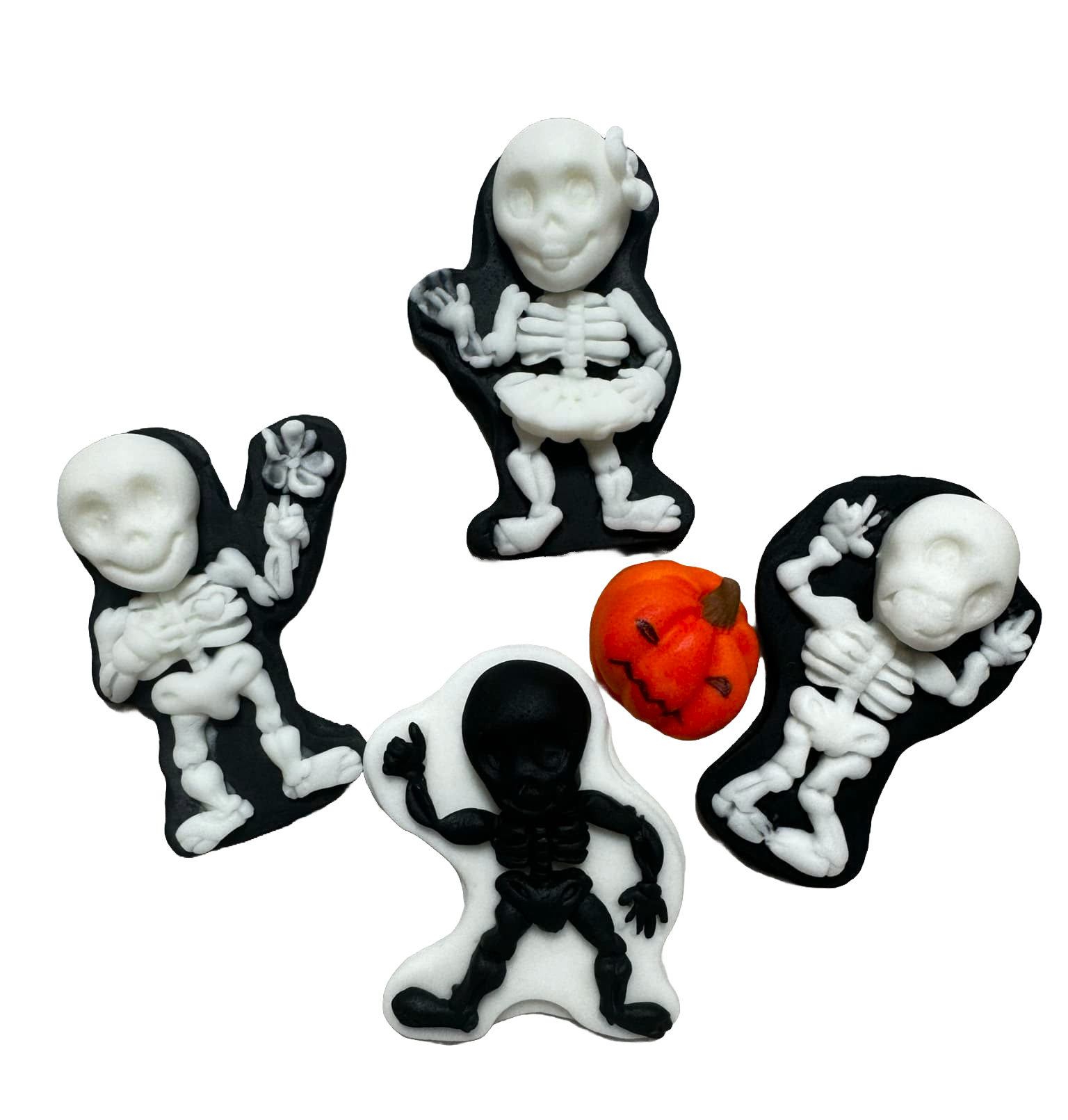 Set 5 decorazioni in zucchero commestibile, Decorazioni Autunnali in Pasta di Zucchero Naty Shop