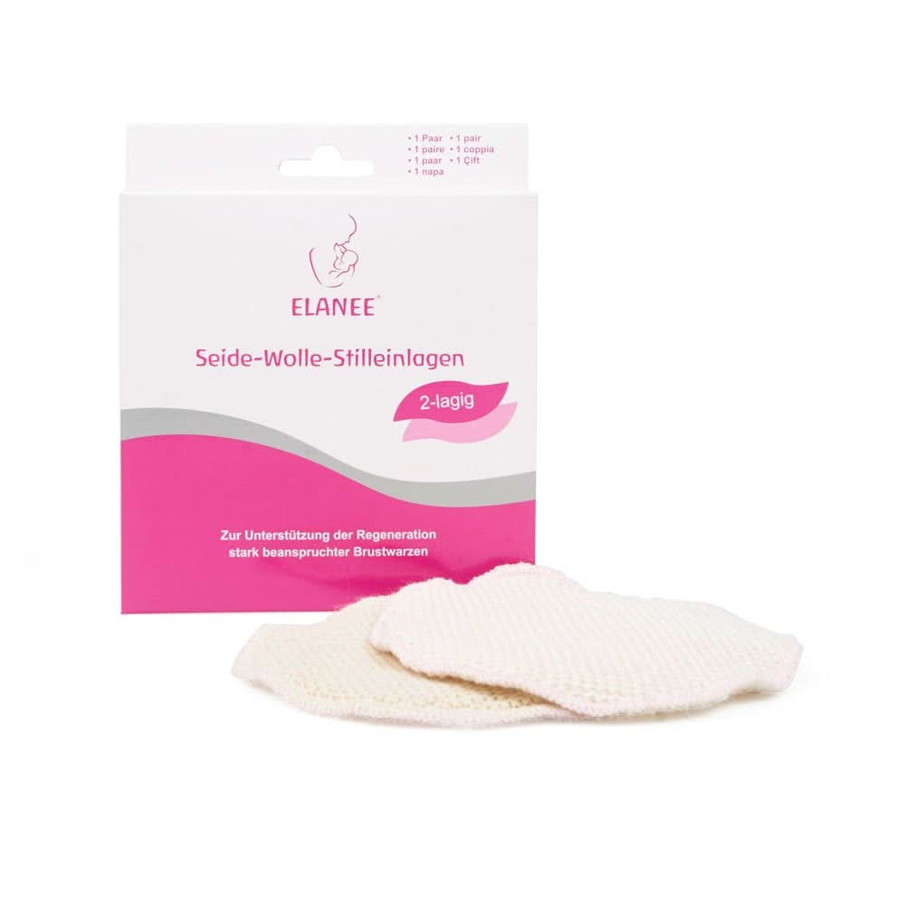 ELANEE Coppette assorbilatte in seta e lana (2 strati) - Coppette assorbilatte lavabili a mano - Delicate per capezzoli molto sfruttati Accessori Alimentazione e Allattamento Bebe Naty Shop 2 pezzi (confezione da 2)