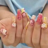 Adesivi per unghie gatto 3D, glitter per unghie, paillettes, adesivi per unghie in resina, gemme per unghie, diamanti per nail art, incluso bastoncino di cera per unghie con strass (Gatto colorato)
