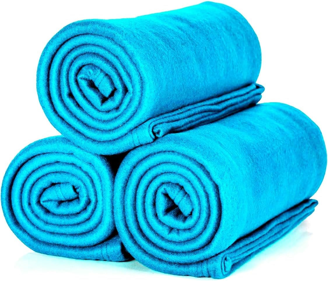 ALCLEAR 3 pezzi coperte in pile Oeko Tex, colore: antracite, misura grande 130X160 cm, oltre 200 G/M2, coperta per divano coperta per divano coperta coperta per soggiorno, coperta da picnic coperta per divano Letti e coperte Beuche den ALCLEAR-Store Turchese 3 pezzi 130X160 cm
