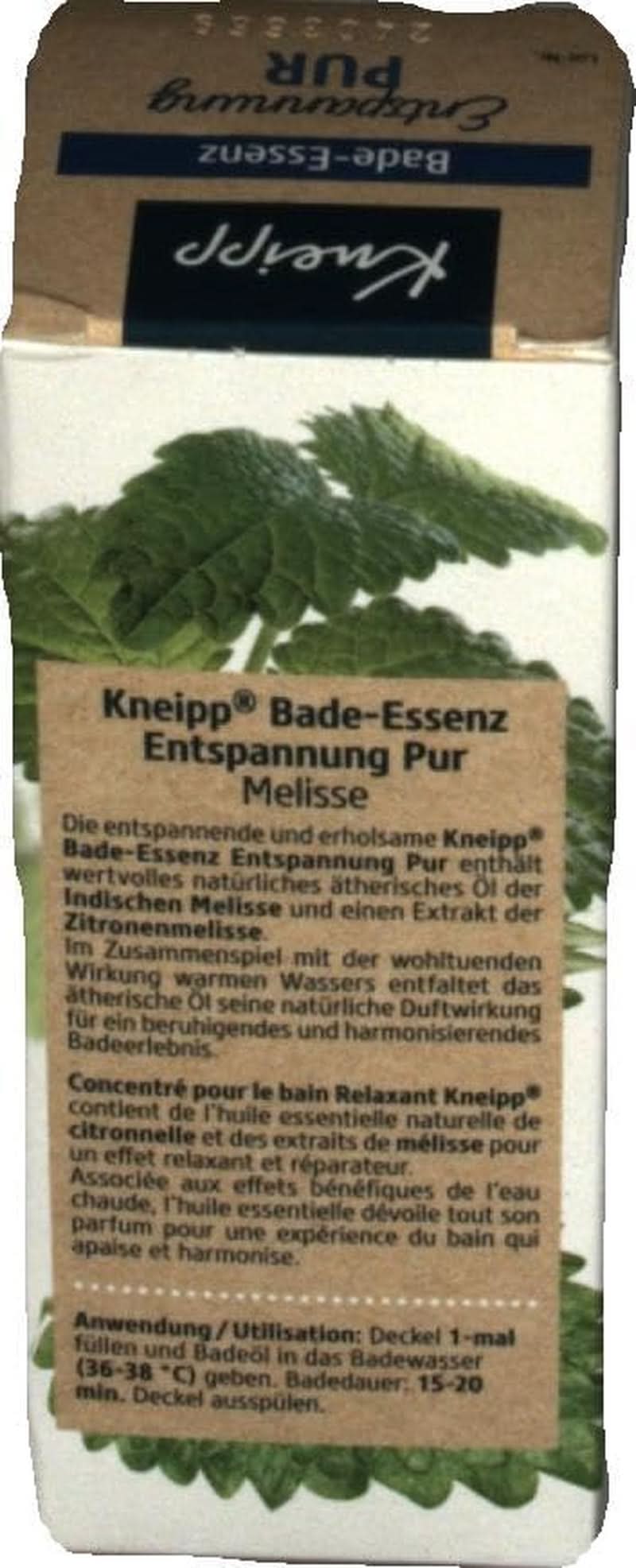 Kneipp Bade, olio da bagno con olio essenziale naturale di melissa indiana ed estratto di melissa, 100 ml Naty Shop