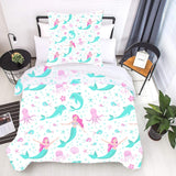 Biancheria letto per bambini varie misure e vari personaggi animati Biancheria letto - bambini Naty Shop Sirena (modello 5) 200X200Cm+80X80Cm