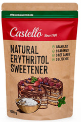 Natürliches Erythrit - Zucca di cristallo | 10G = 7GZucker | Natürlicher Zuckerersatz - 0 Kalorien - 0 Glykämischer Index - Keto Und Paleo - 0 Netto-Kohlenoidrato - Kein GVO - Castello since 1907-1Kg Dolcificanti Naty Shop 850 G (1Er Pack)
