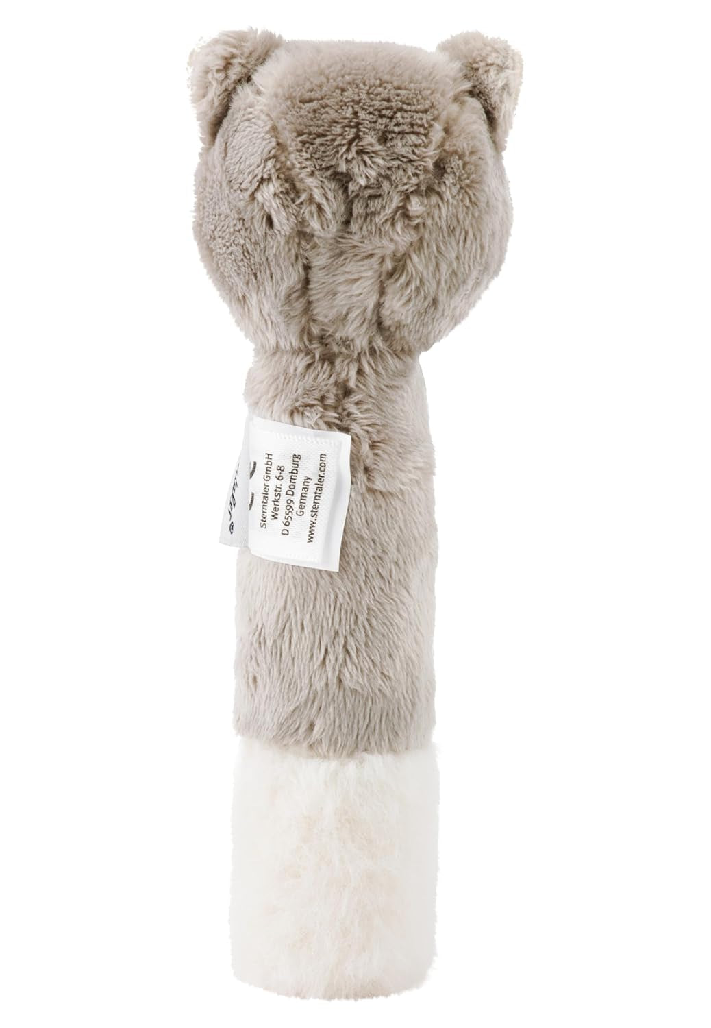 Gatto Sterntaler Lilly - Giocattolo per bambini in morbido pile - Giocattolo da afferrare per neonati - Primi tentativi di afferrare e giocare, grigio Bebe Toys Naty Shop