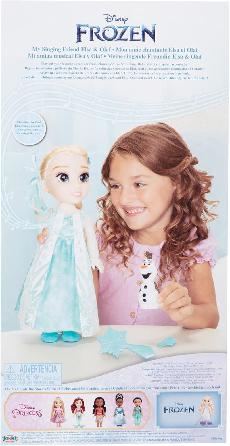 Disney Die Eiskönigin - Frozen - Bambola ELSA cantante 35 cm, che canta "Let It Go", compresi accessori per un divertimento extra, perfetta per ragazze dai 3 anni, 225306, Türkis