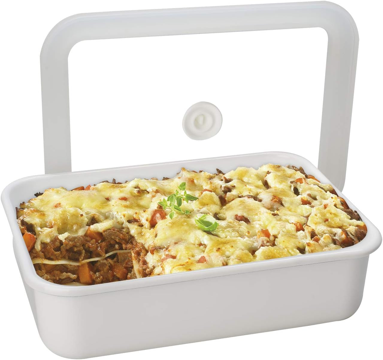 Latta smaltata per la conservazione degli alimenti sottovuoto | XL| 1,85 l | 23,5 x 17,5 x 7 cm | mantiene il cibo fresco più a lungo | protegge il cibo da batteri e infestazioni fungine | senza pompa a vuoto Contenitori per alimenti Naty Shop
