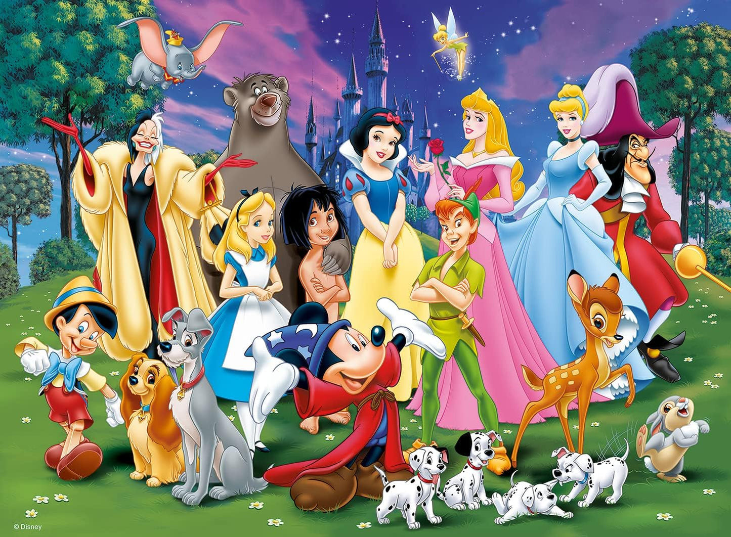 Puzzle Ravensburger per bambini - 12698 I preferiti Disney - Puzzle Disney per bambini dagli 8 anni in su, con 200 pezzi in formato XXL Puzzle Naty Shop
