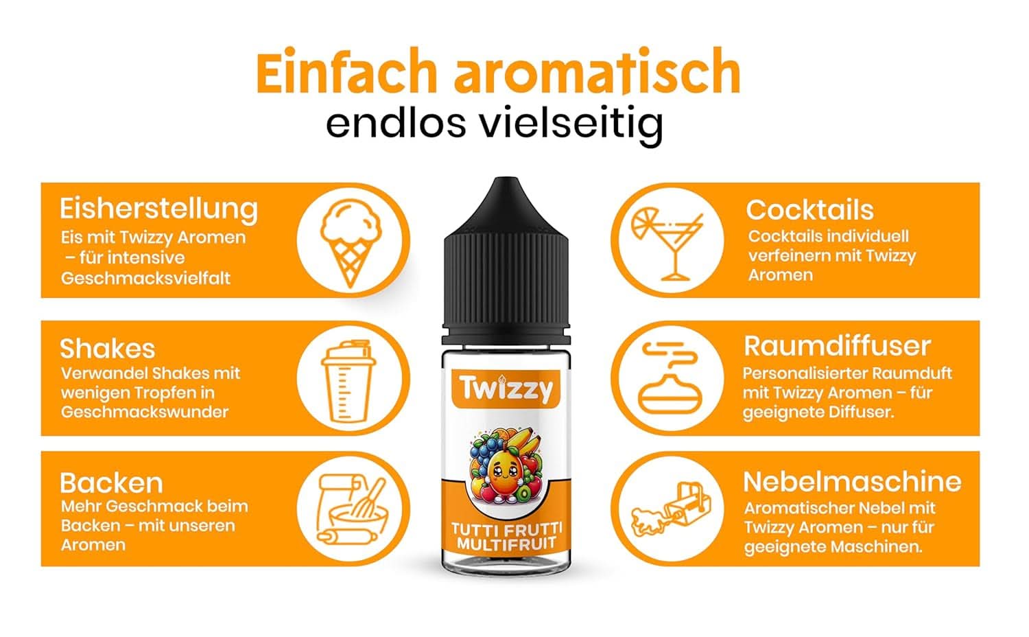 Twizzy Aroma Concentrato Tutti Frutti, 30 ml Aromi Naty Shop