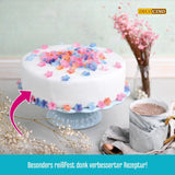 DECOCINO coperta di pasta di zucchero arrotolata bianca - 300g - coperta di pasta di zucchero pronta all'uso per coprire e decorare torte e cupcakes - senza glutine e vegana (confezione da 2) Naty Shop Pasta di Zucchero