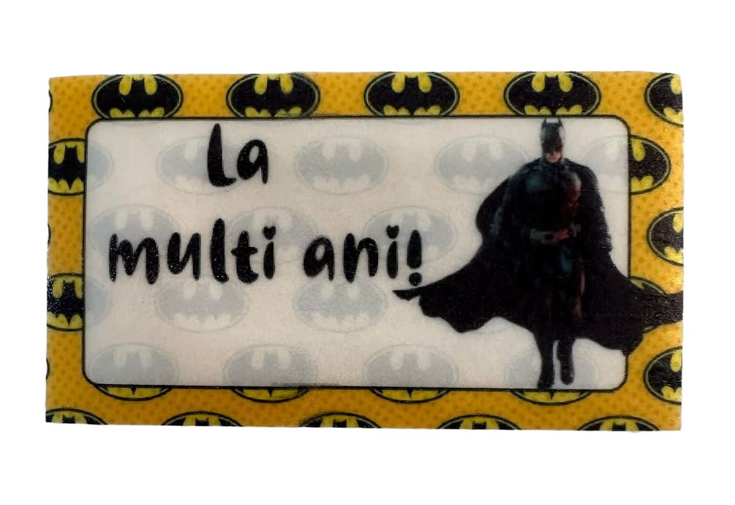 Decorazione in zucchero commestibile, Batman - "Buon Compleanno!" Nati Shop
