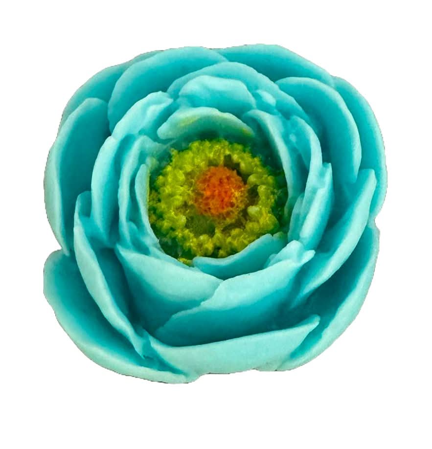 Decorazione in zucchero commestibile, Decorazioni in Pasta di Zucchero Peonia Blu Nati Shop