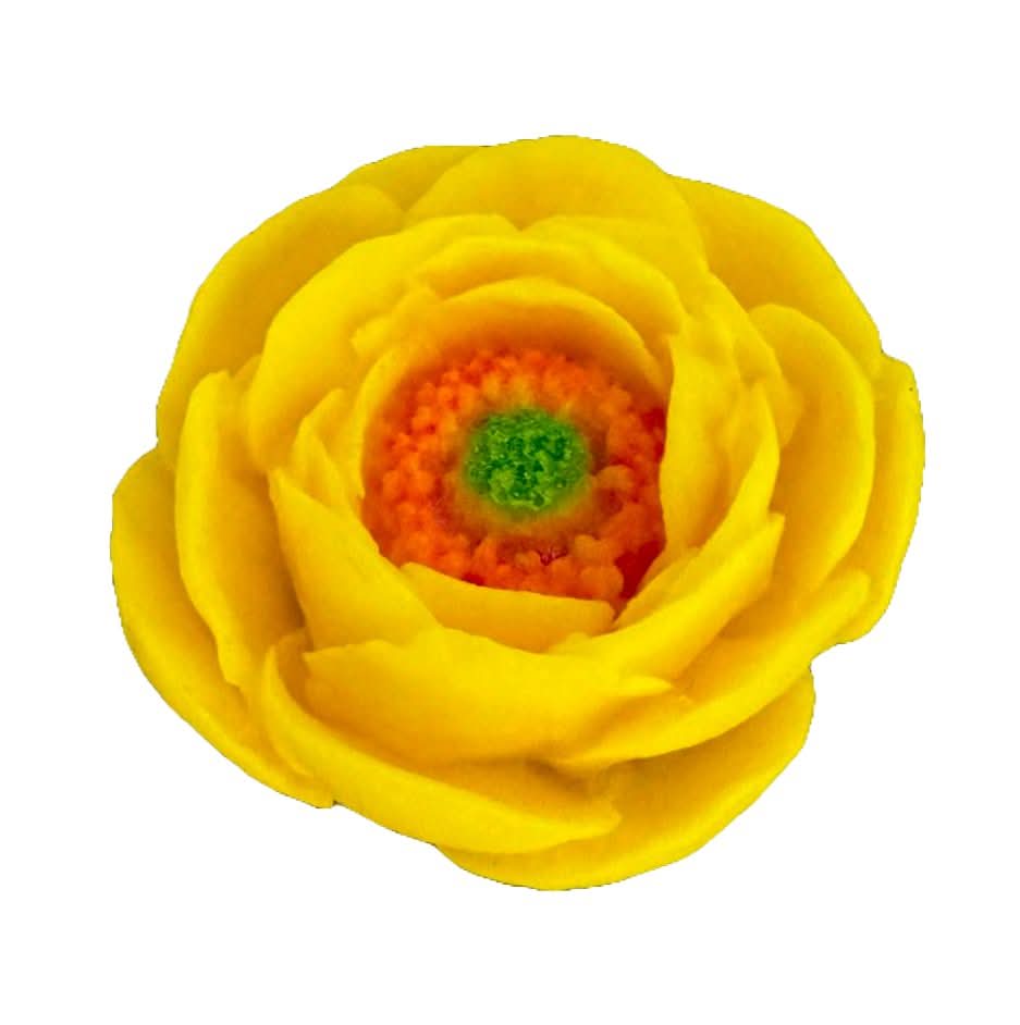 Decorazione in zucchero commestibile, Decorazioni Peonia gialla di Sugar Paste Nati Shop