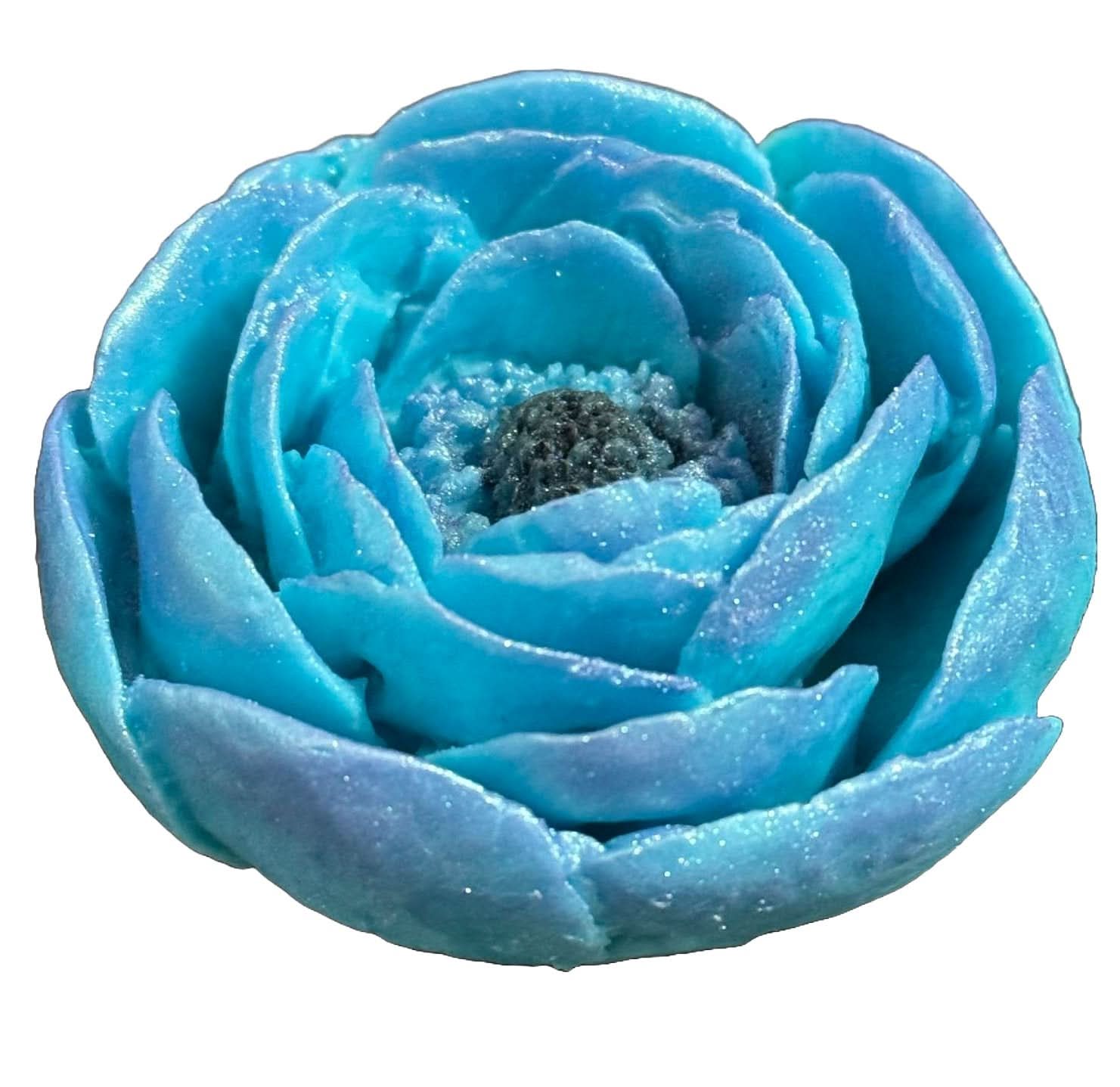 Decorazione in zucchero commestibile, Decorazioni Peonia Turchese di Sugar Paste Nati Shop