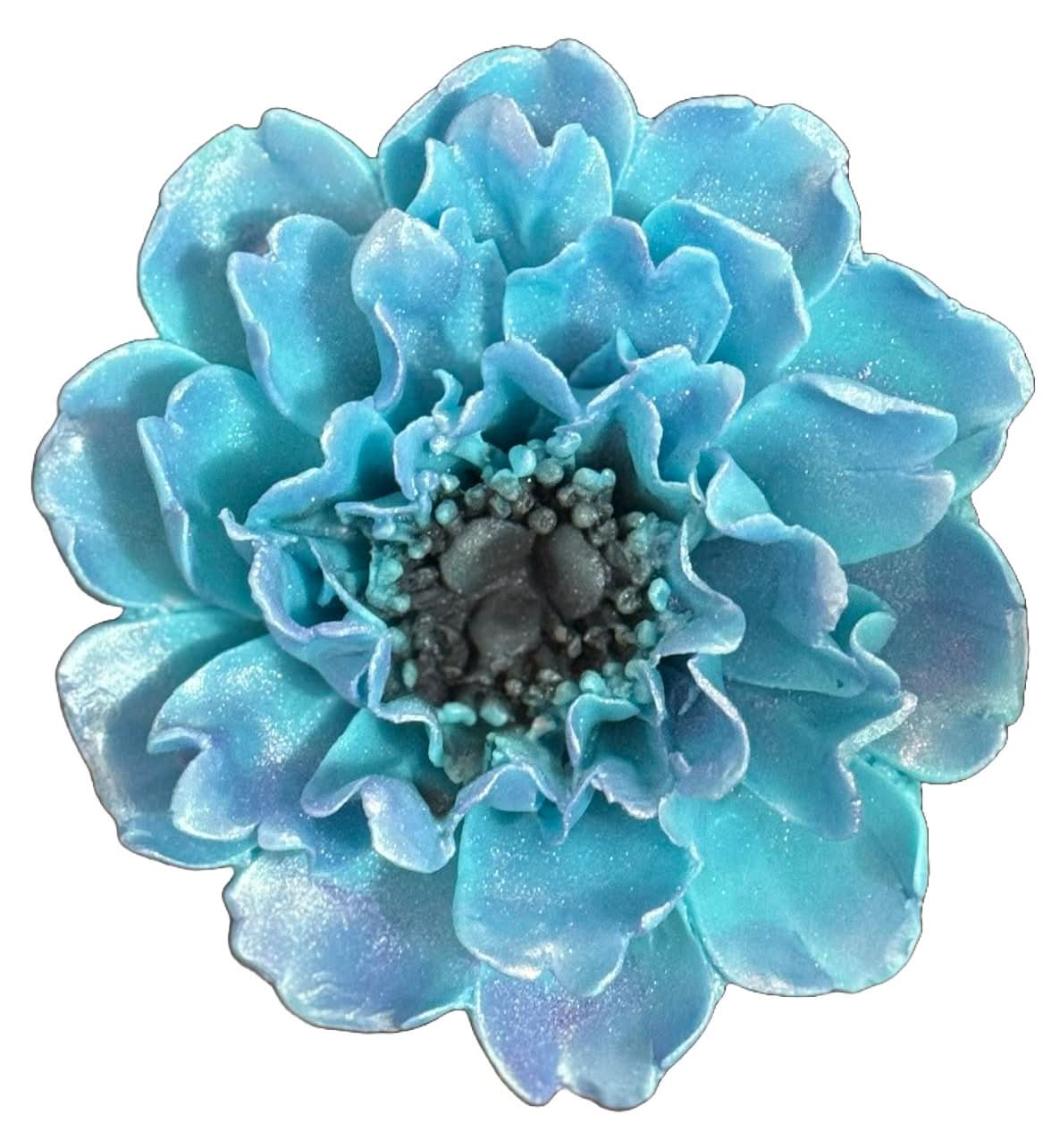 Decorazione in zucchero commestibile, Decorazioni Peonia Turchese di Sugar Paste Nati Shop