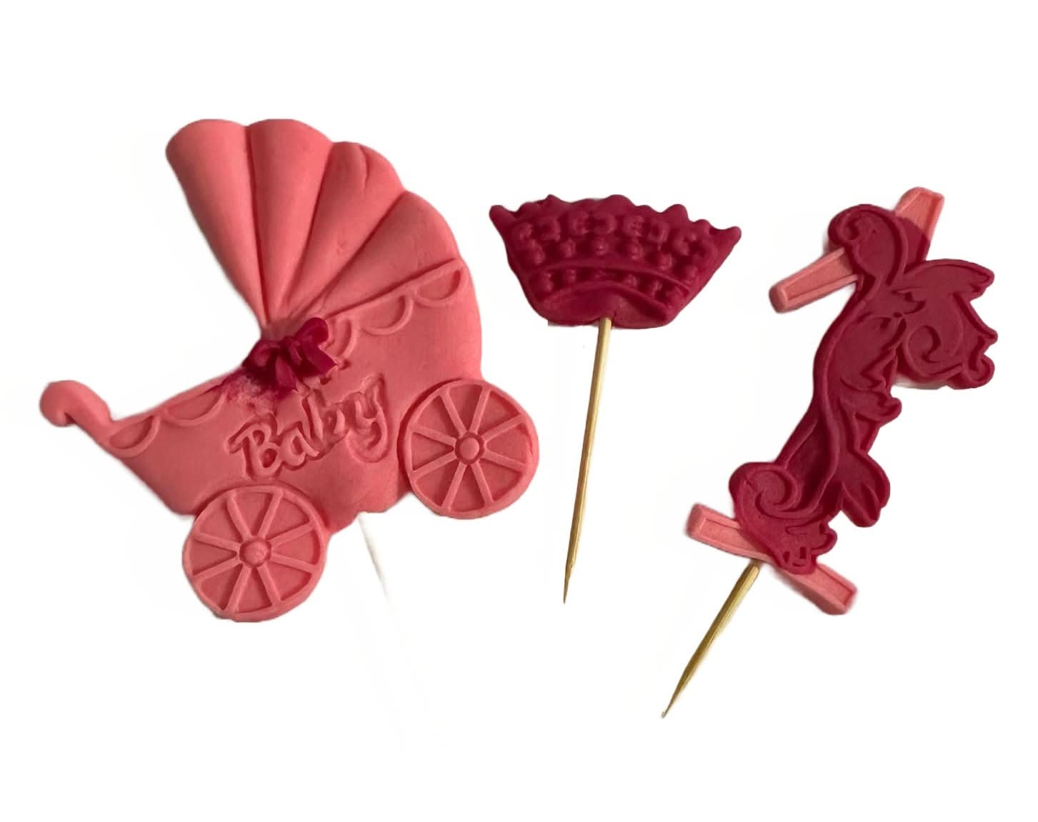 Decorazione in zucchero commestibile, Numero 1, rosa/fucsia Decorazioni di Sugar Paste Nati Shop