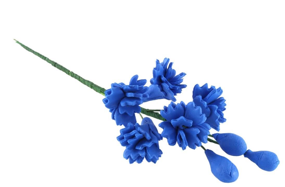 Decorazione in zucchero commestibile, Rametto fiore blu Nati Shop