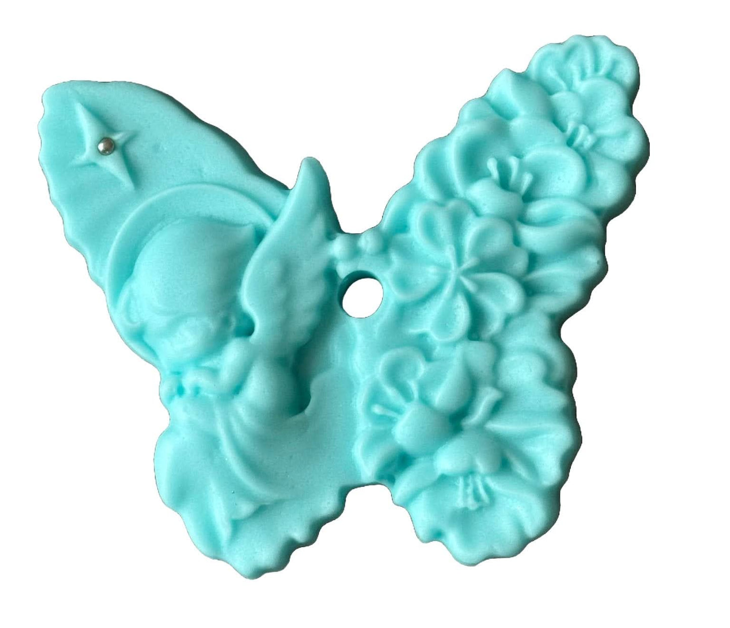 Decorazione in zucchero commestibile, Farfalla con angelo Decorazioni di Sugar Paste Nati Shop