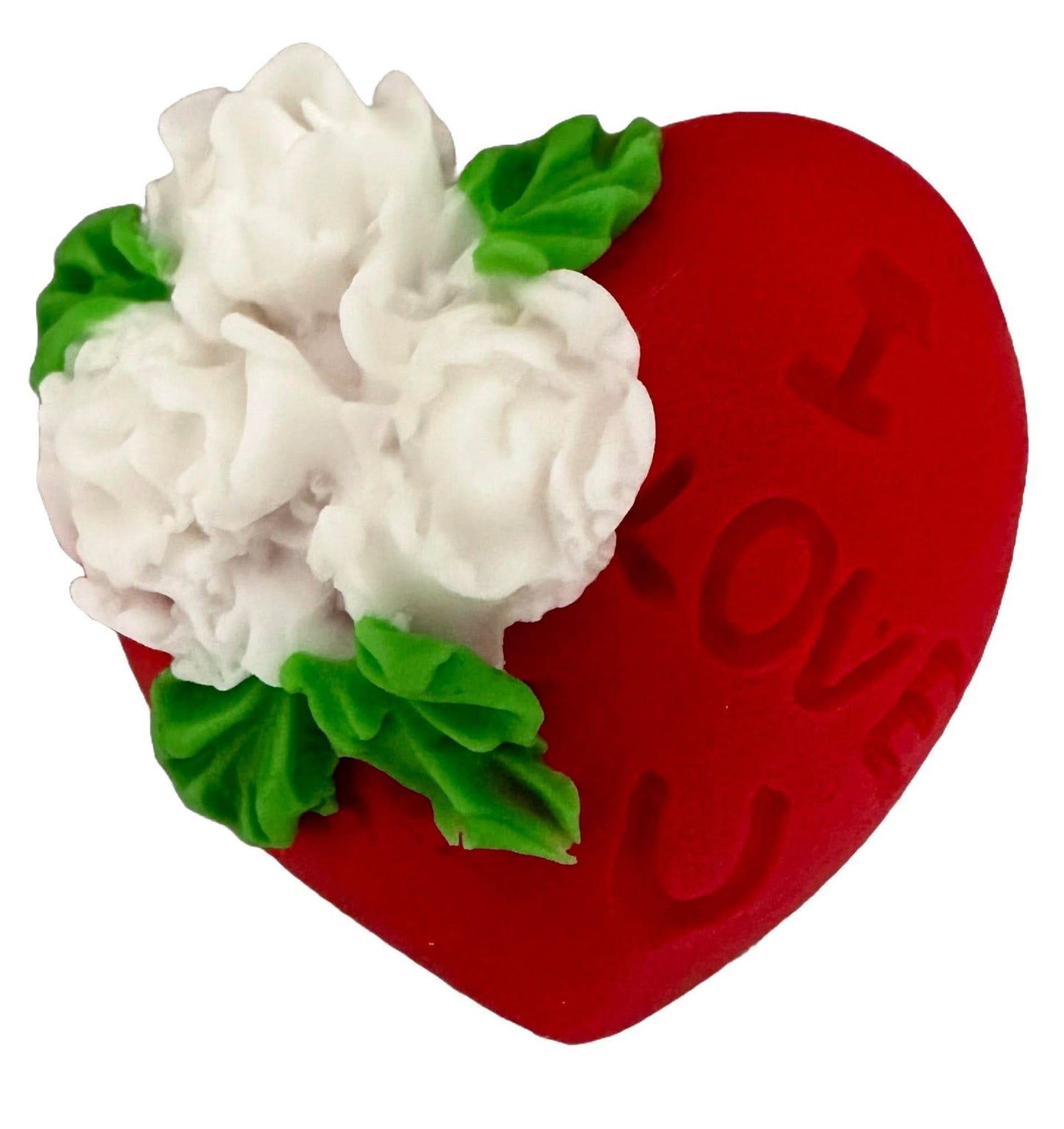 Decorazione in zucchero commestibile, Cuore "Ti amo" Decorazioni in Pasta di Zucchero Nati Shop