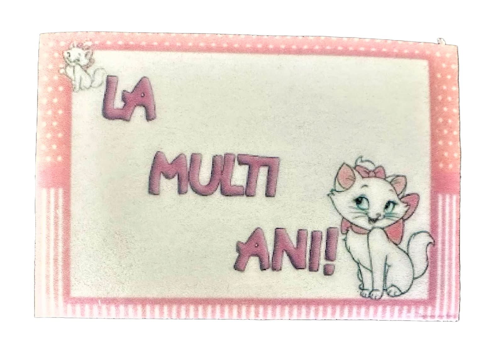 Decorazione in zucchero commestibile, "Buon Compleanno!" Nati Shop