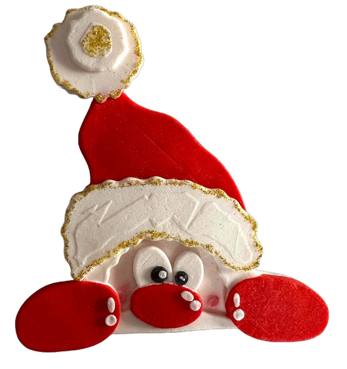 Decorazione in zucchero commestibile, Decorazioni di Babbo Natale di Sugar Paste Nati Shop