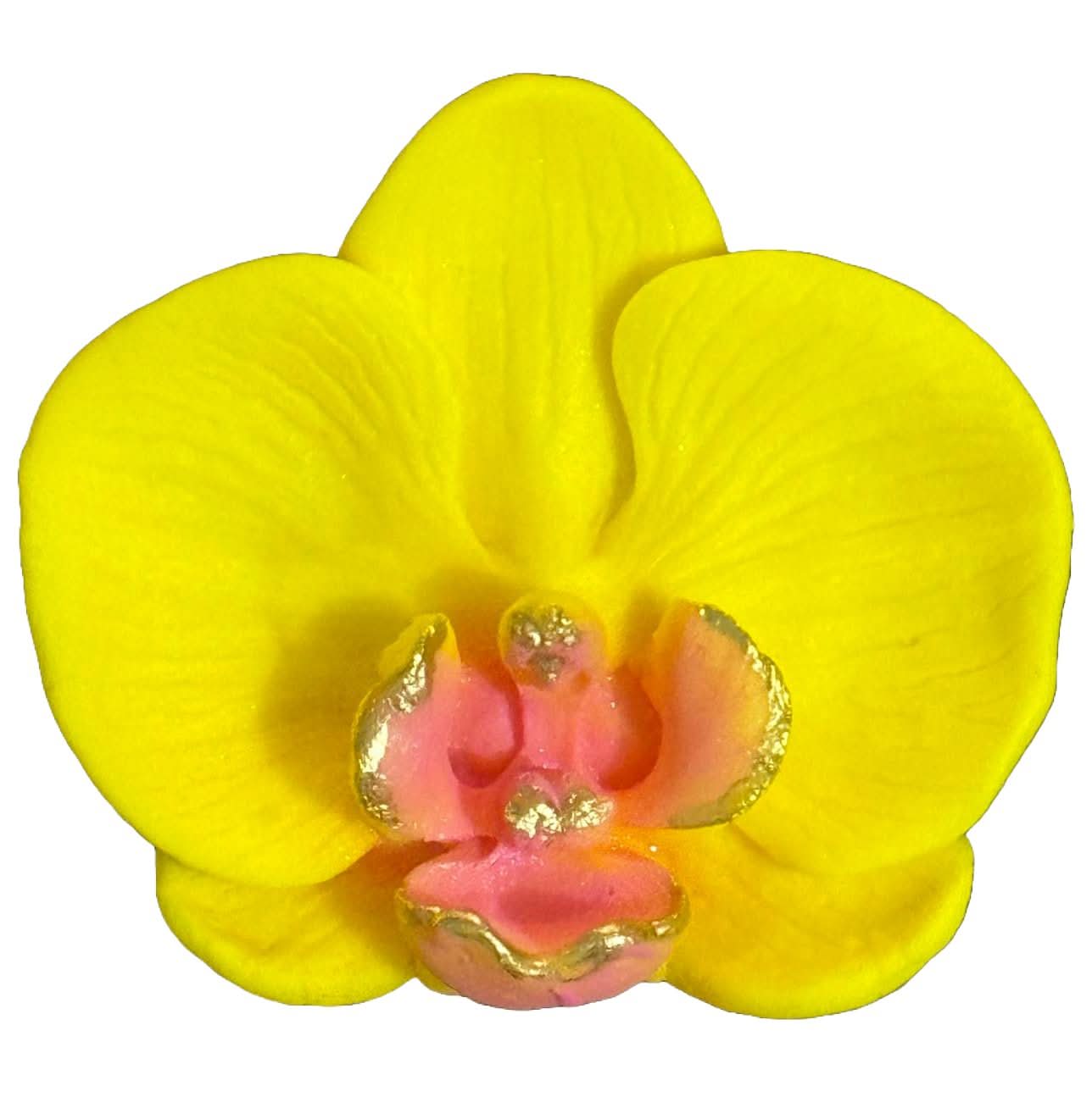 Decorazione in zucchero commestibile, Decorazioni in Pasta di Zucchero Orchidea Gialla Nati Shop