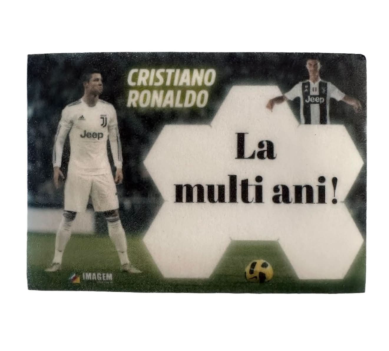 Decorazione in zucchero commestibile, Ronaldo - "Buon Compleanno!" Nati Shop