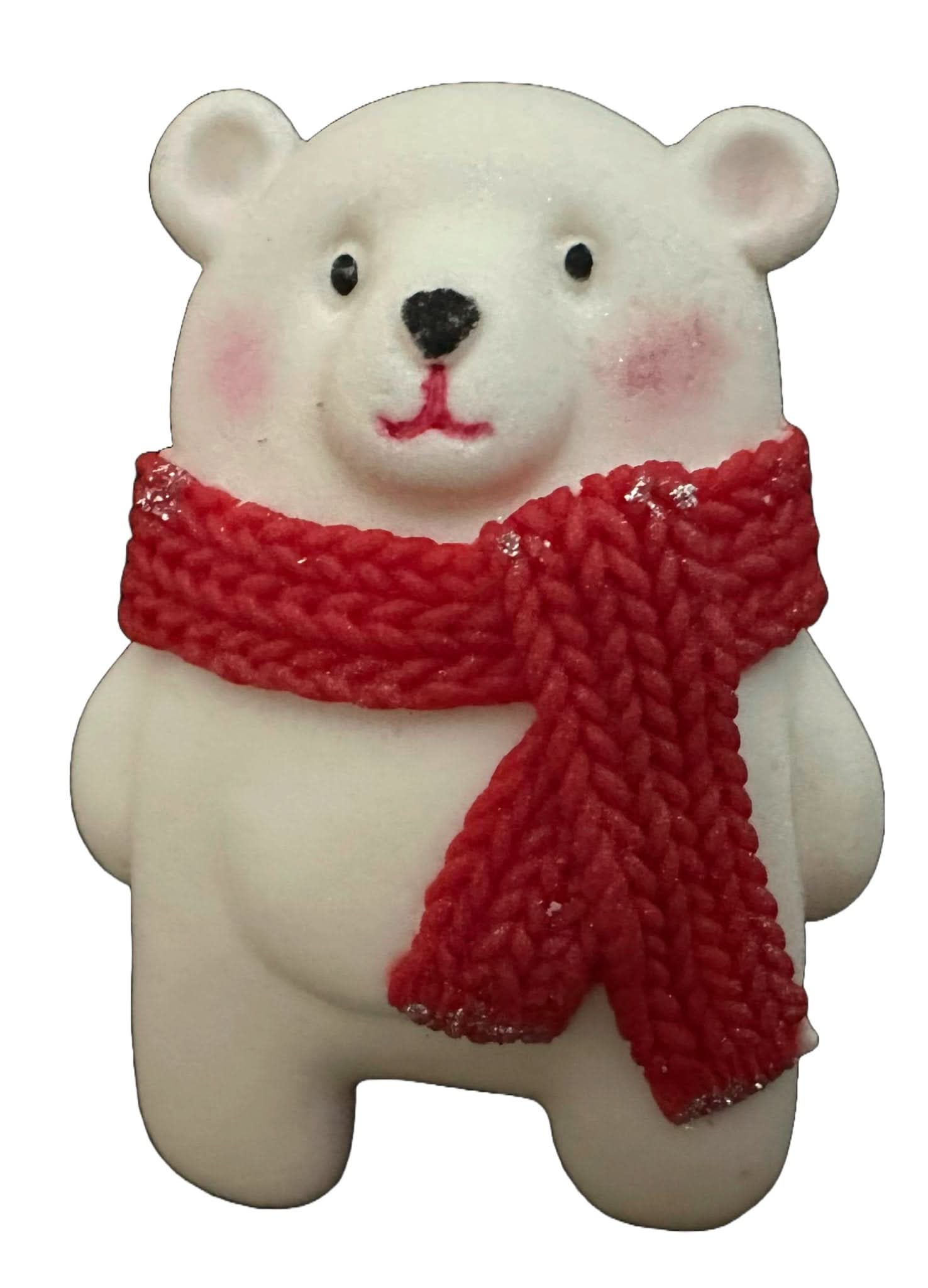 Decorazione in zucchero commestibile, orsetto bianco Nati Shop
