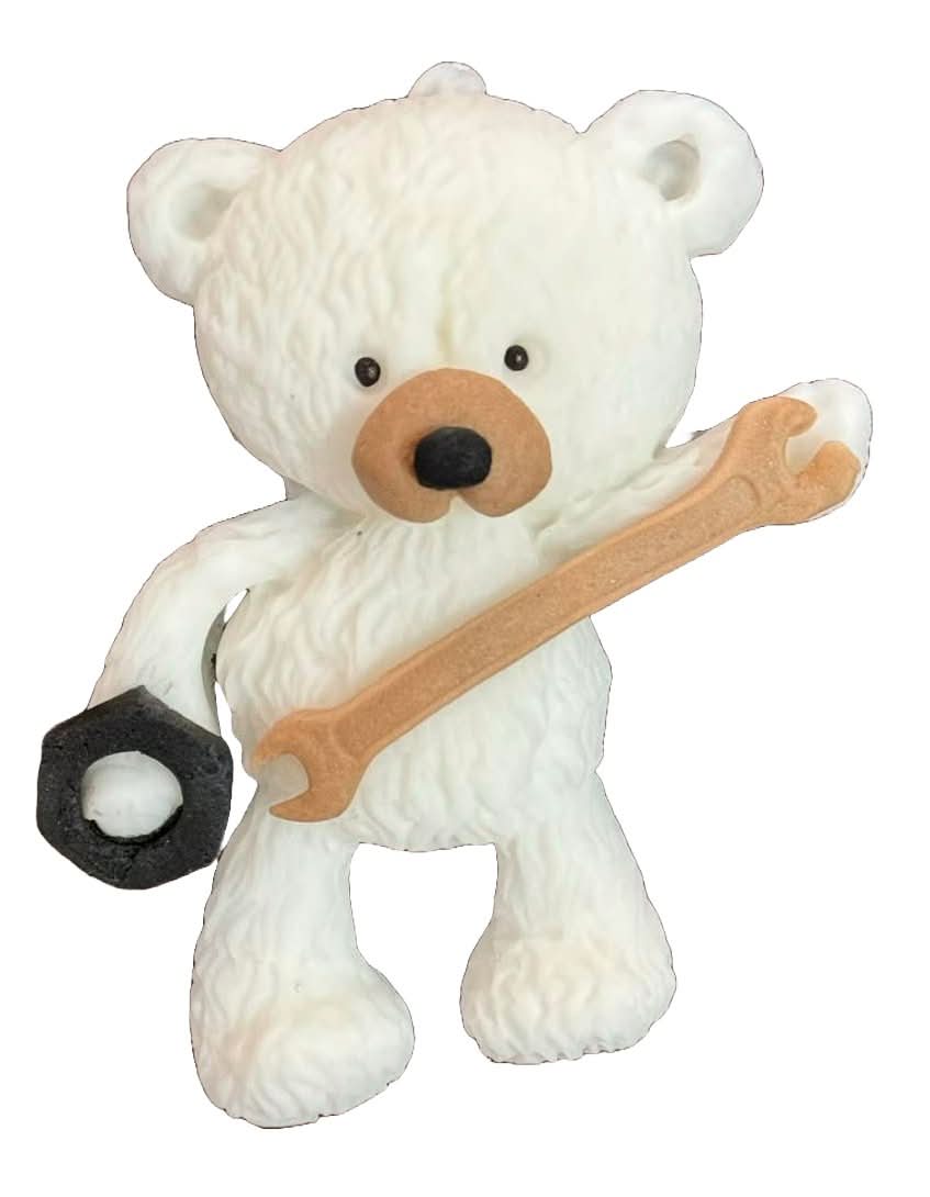 Decorazione in zucchero commestibile, Decorazioni per orsetti meccanici di Sugar Paste Nati Shop