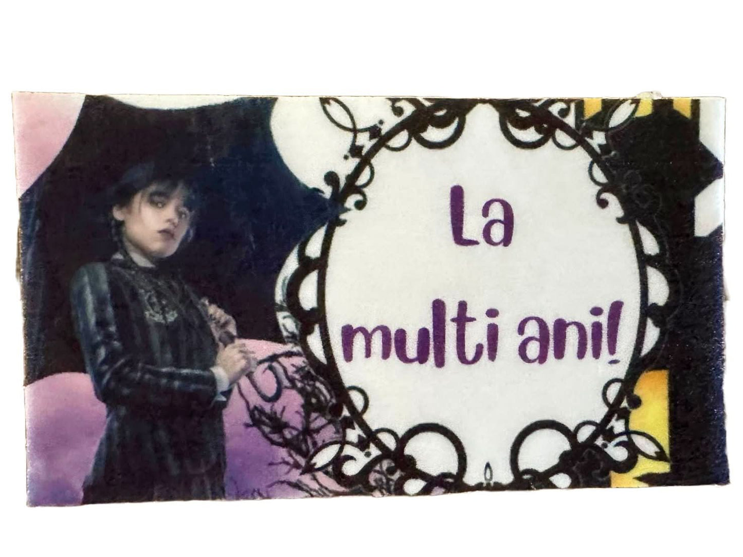 Decorazione in zucchero commestibile, mercoledì - "Buon compleanno!" Nati Shop