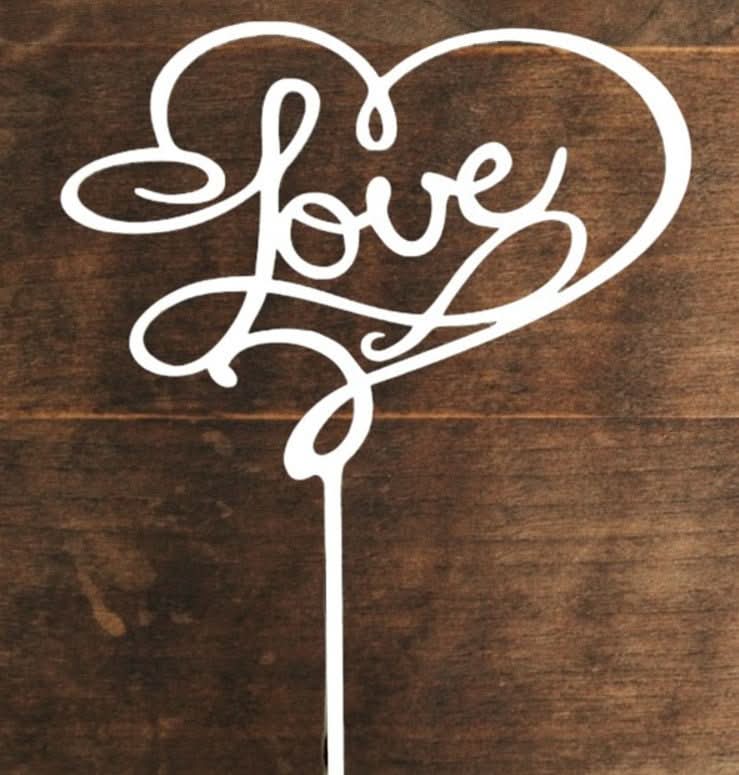 Decorazione in legno non commestibile, LOVE Nati Shop