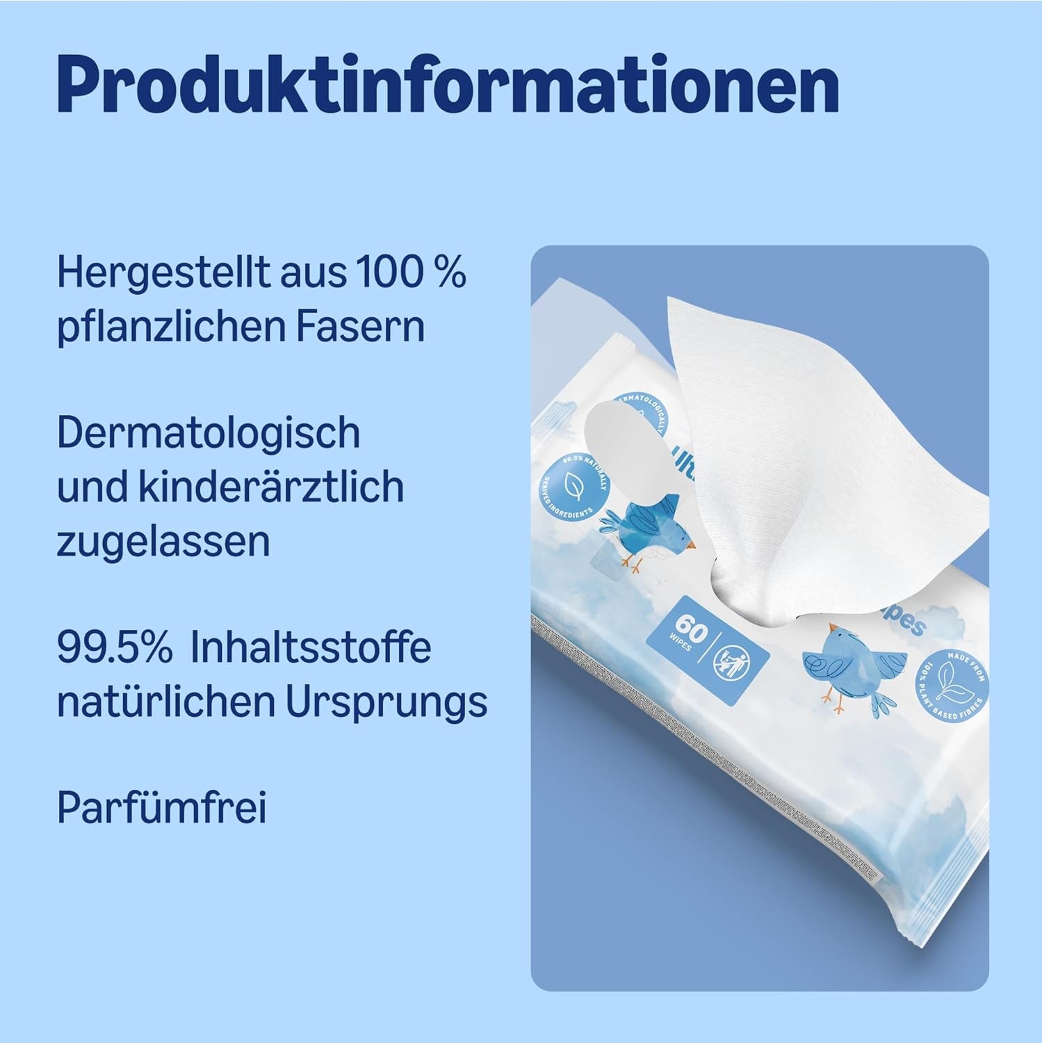 Salviette per neonati Amazon Ultra Sensitive, 1080 salviette, senza profumazione, confezione da 18 salviette da 60 (precedentemente marchio Amazon, prodotto identico)