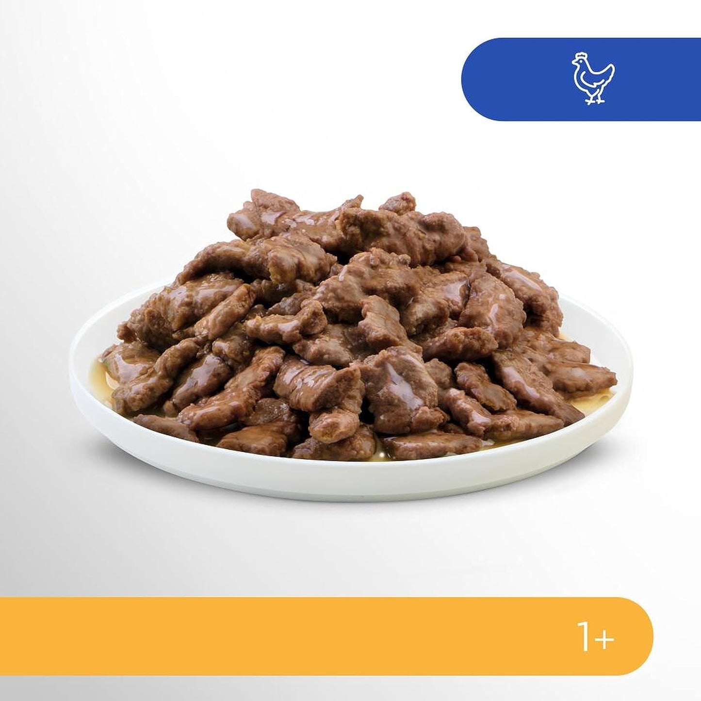 Cibo umido per gatti Perfect Fit Sensitive 1+ con pollo in salsa, 12 bustine, 12 x 85 g - Cibo umido premium per gatti sensibili a partire da 1 anno, senza frumento e soia, per favorire la digestione