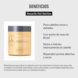 Maschera idratante per capelli - Nutrizione ricca - 500 ml - capelli secchi e danneggiati - con olio di noce del Brasile - nutre e fornisce un'idratazione intensa ai capelli, ripara Naty Shop Hair Mask
