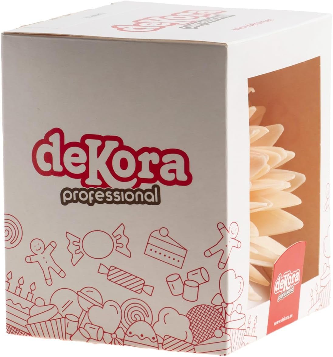 dekora - Fiore Gigante 12,5 cm - Dalia Autunnale - Senza Glutine, Senza Lattosio, Vegano - Decorazioni per Torte per Matrimoni, Compleanni e Dessert - Pasta di Zucchero Naty Shop Facile da Usare