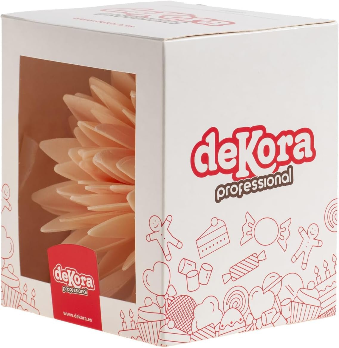 dekora - Fiore Gigante 12,5 cm - Dalia Autunnale - Senza Glutine, Senza Lattosio, Vegano - Decorazioni per Torte per Matrimoni, Compleanni e Dessert - Pasta di Zucchero Naty Shop Facile da Usare
