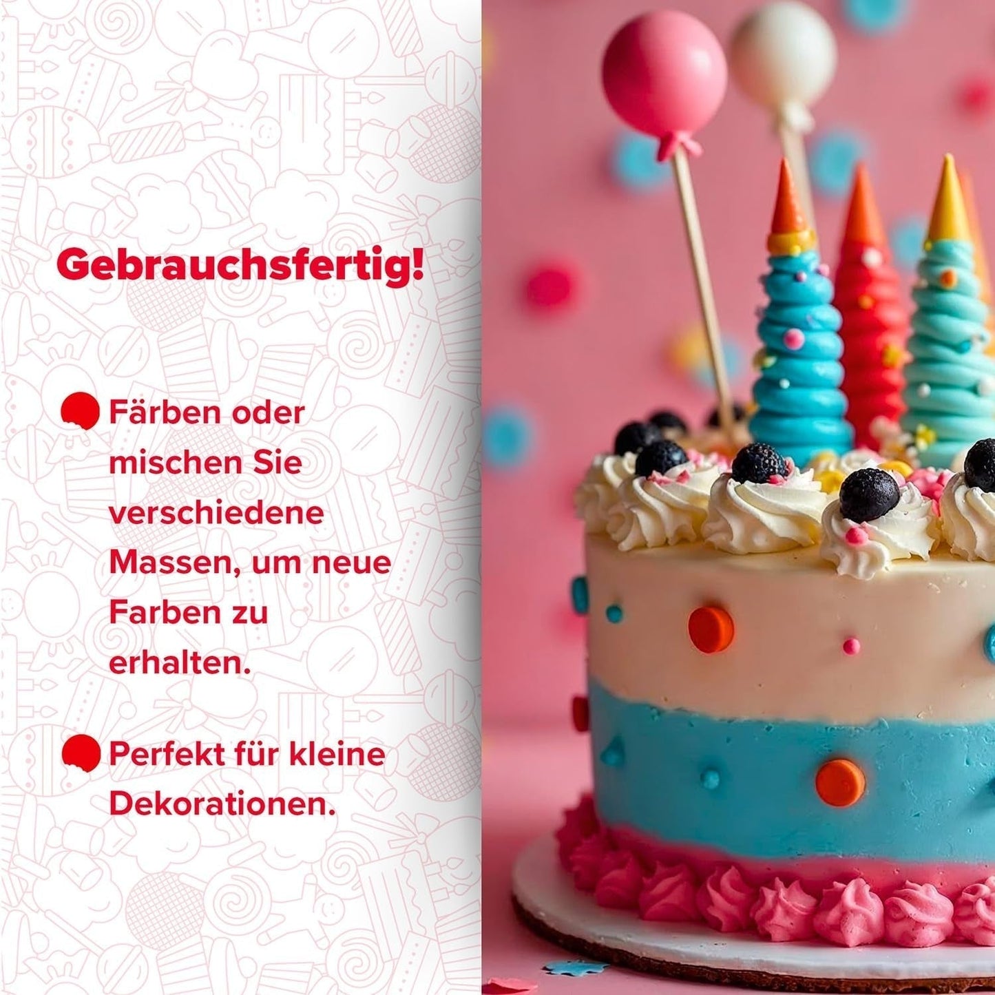 Dekora - Pasta di zucchero bianca fondente 150g - Perfetta per decorazioni di torte e dolci - Senza glutine e lattosio - Gusto vaniglia - Morbida, flessibile e facile da modellare per decorazioni creative Naty Shop Sugarpaste