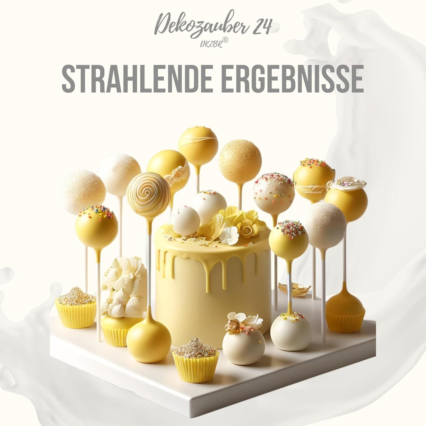 Dekozauber24 gocce di copertura, bianche, 500g, al cioccolato bianco e aroma di vaniglia, chips Deco Melts, adatte al microonde, per cake pops, torte, crostate, crostate, colatura o glassa Naty Shop Sugarpaste