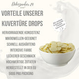 Dekozauber24 gocce di copertura, bianche, 500g, al cioccolato bianco e aroma di vaniglia, chips Deco Melts, adatte al microonde, per cake pops, torte, crostate, crostate, colatura o glassa Naty Shop Sugarpaste