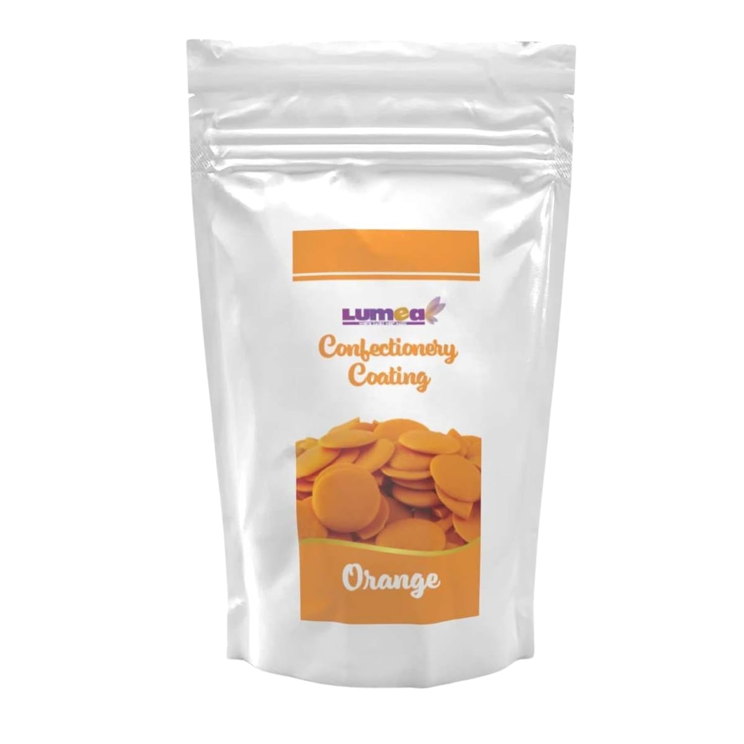 Dekozauber24 gocce di copertura, bianche, 500 g, al cioccolato bianco e aroma di vaniglia, chips Deco Melts, adatte al microonde, per cake pops, torte, crostate, crostate, colatura o glassa Naty Shop Sugarpaste Orange