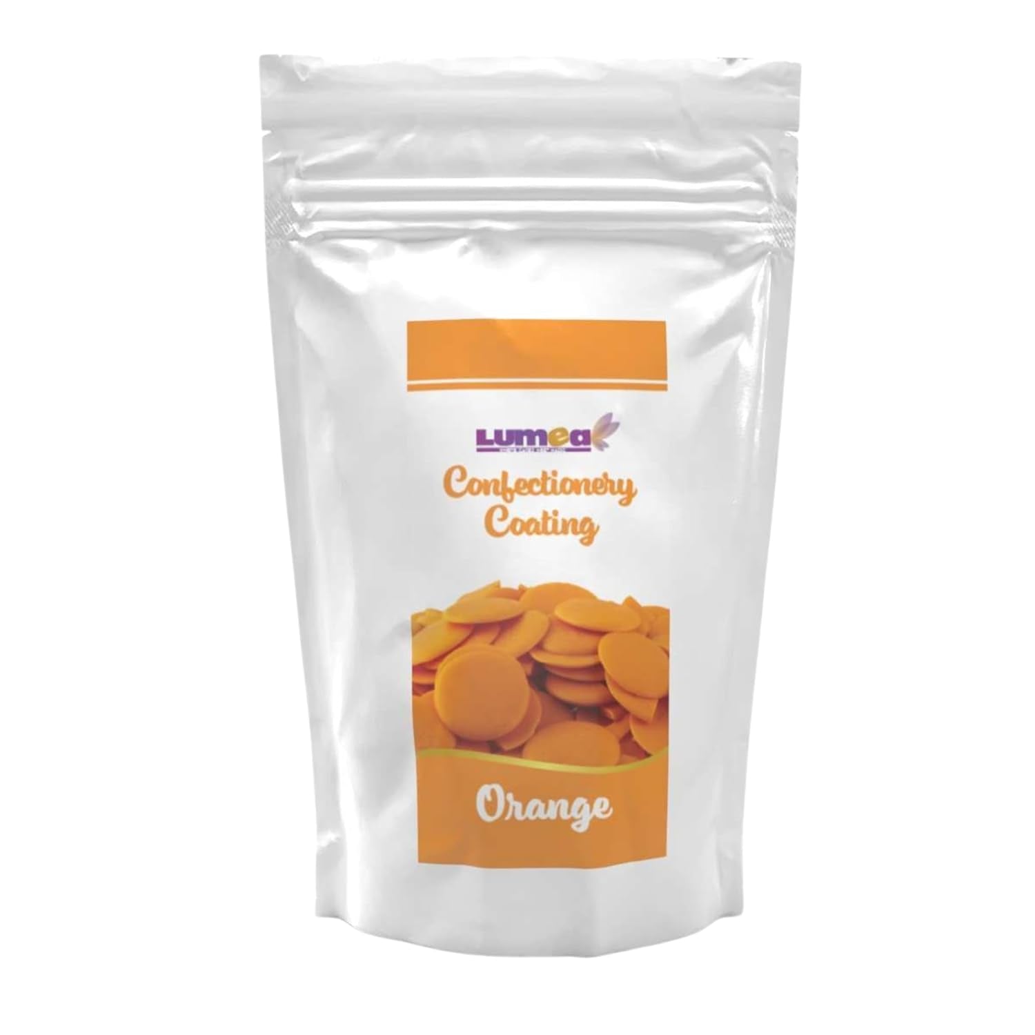 Dekozauber24 gocce di copertura, bianche, 500 g, al cioccolato bianco e aroma di vaniglia, chips Deco Melts, adatte al microonde, per cake pops, torte, crostate, crostate, colatura o glassa Naty Shop Sugarpaste Orange