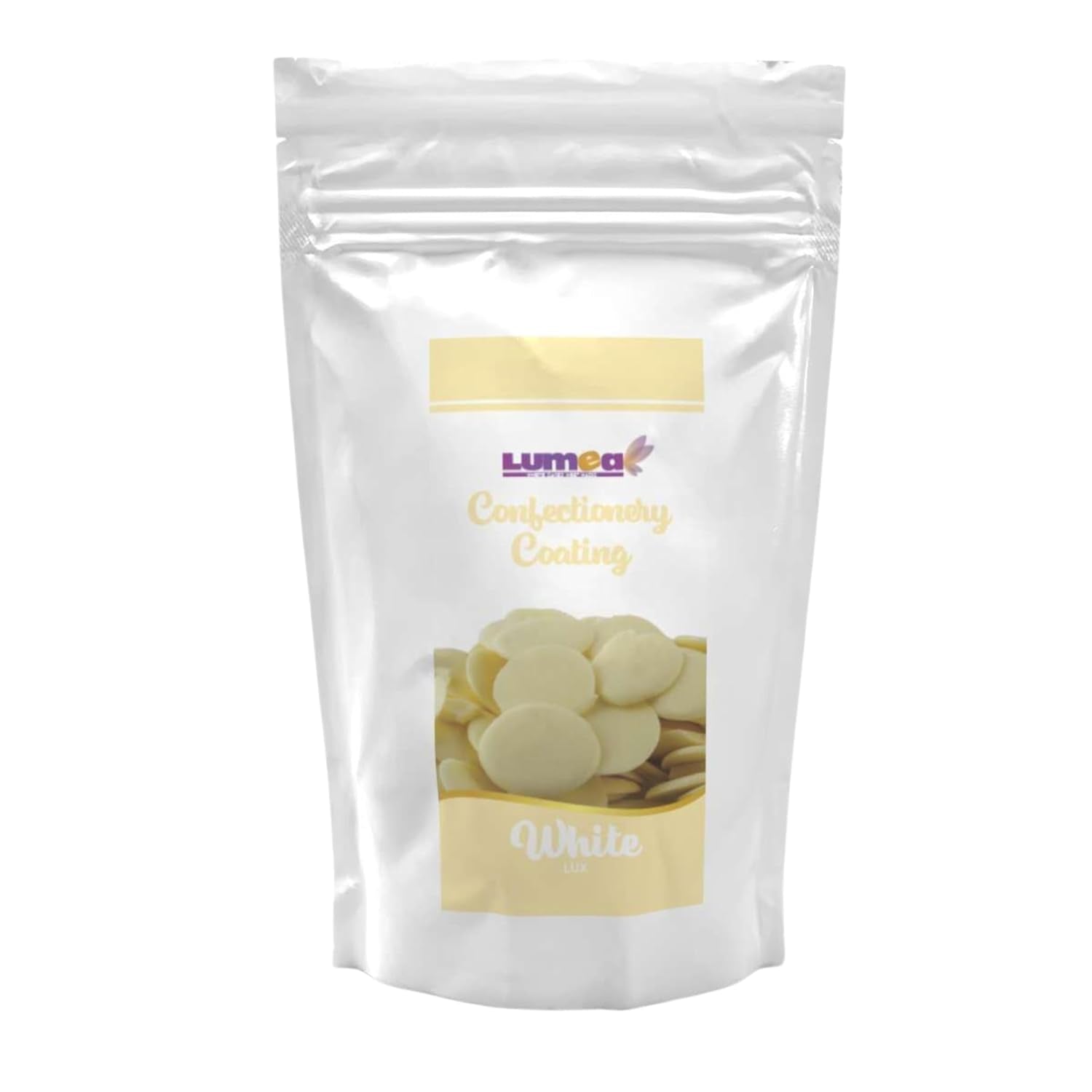 Dekozauber24 gocce di copertura, bianche, 500g, al gusto di cioccolato bianco e vaniglia, chips Deco Melts, adatte al microonde, per cake pops, torte, crostate, crostate, colatura o glassa Naty Shop Pasta di zucchero bianca