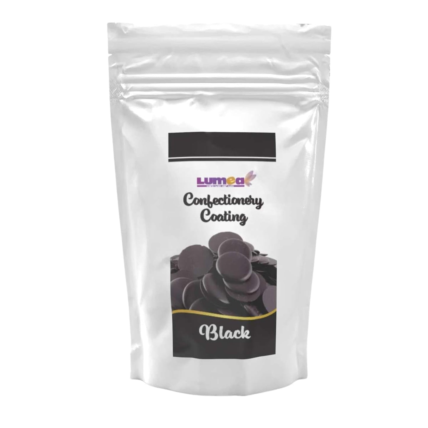 Dekozauber24 gocce di copertura, bianche, 500 g, al cioccolato bianco e aroma di vaniglia, chips Deco Melts, adatte al microonde, per cake pops, torte, crostate, crostate, colatura o glassa Naty Shop Sugarpaste Black