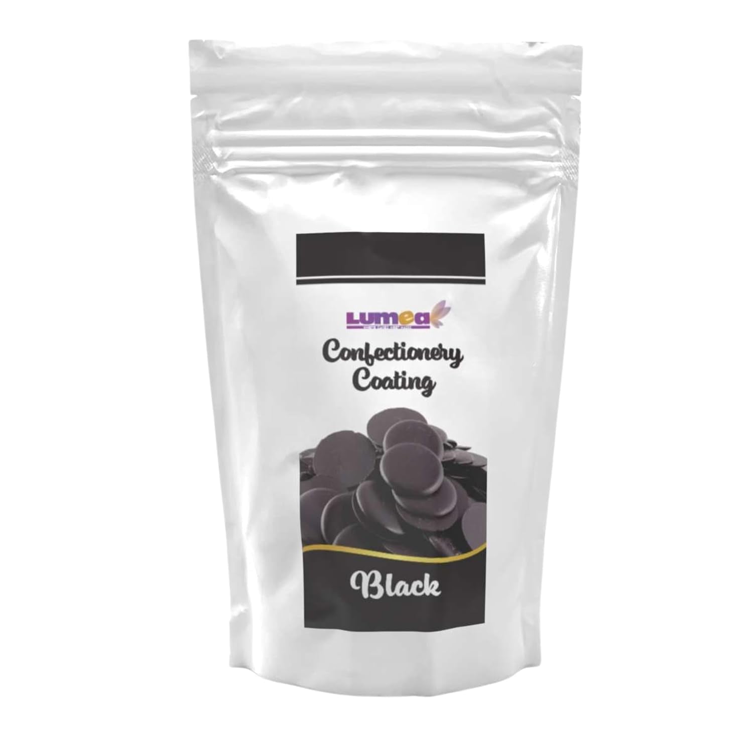 Dekozauber24 gocce di copertura, bianche, 500 g, al cioccolato bianco e aroma di vaniglia, chips Deco Melts, adatte al microonde, per cake pops, torte, crostate, crostate, colatura o glassa Naty Shop Sugarpaste Black